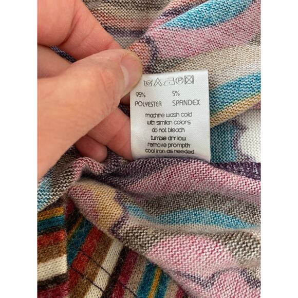 Luna Claire Women's S Purple Floral V-Neck Knit Dress Handmade in Thailand - Picture 7 of 7